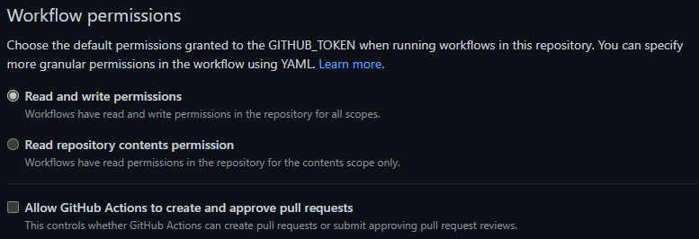 Workflow Permissions